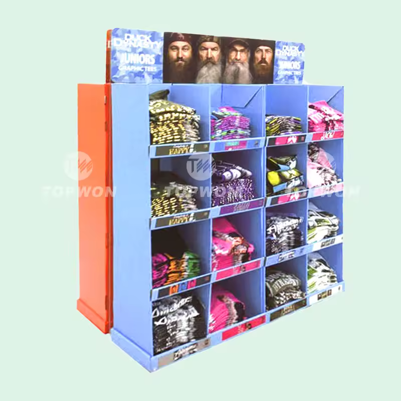 cardboard shirt display rack