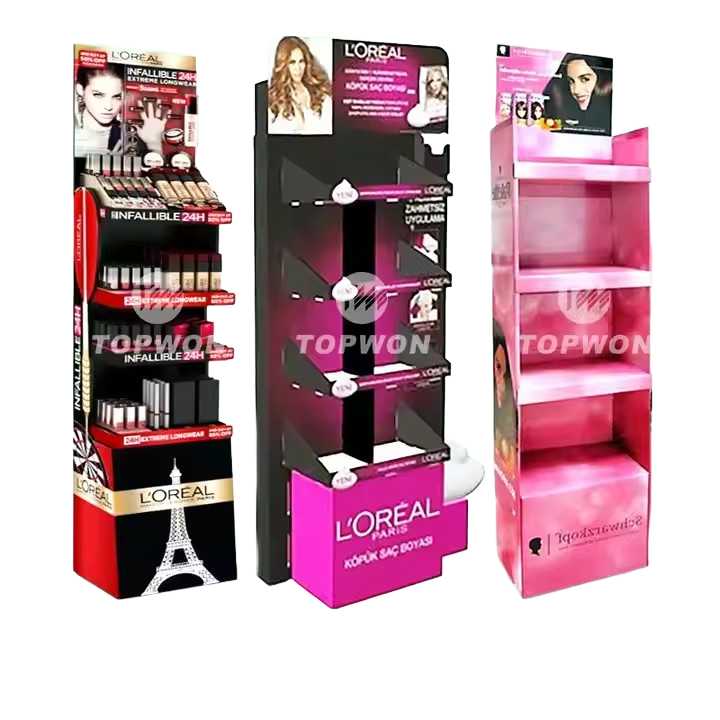cardboard cosmetic stand for shop