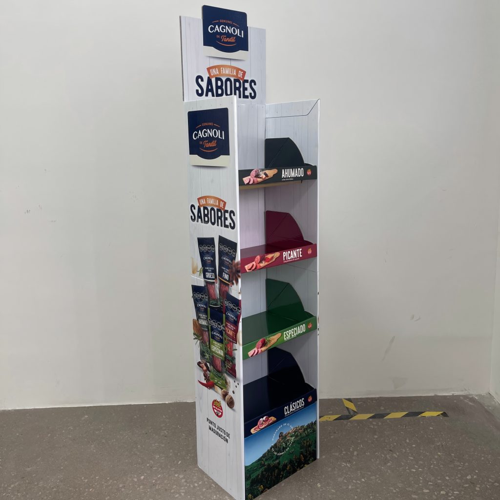One-second pop-up paper display stand
